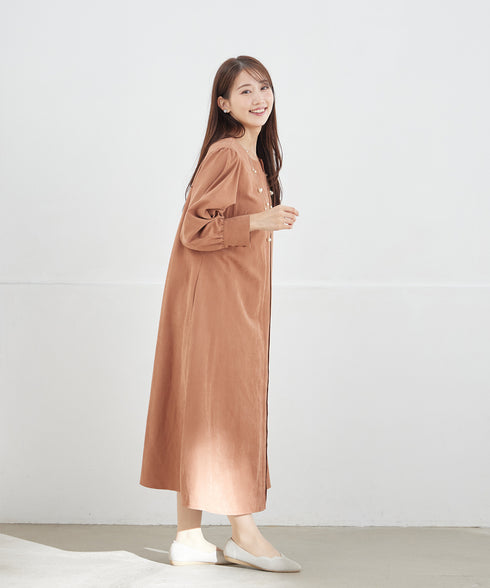 ピーチスキンAラインワンピース