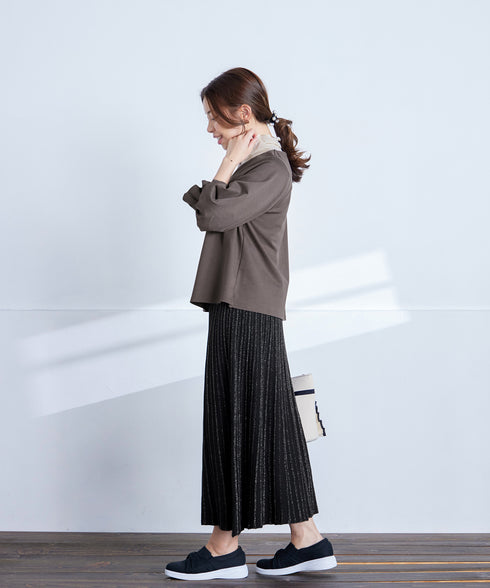 ラメニットスカート