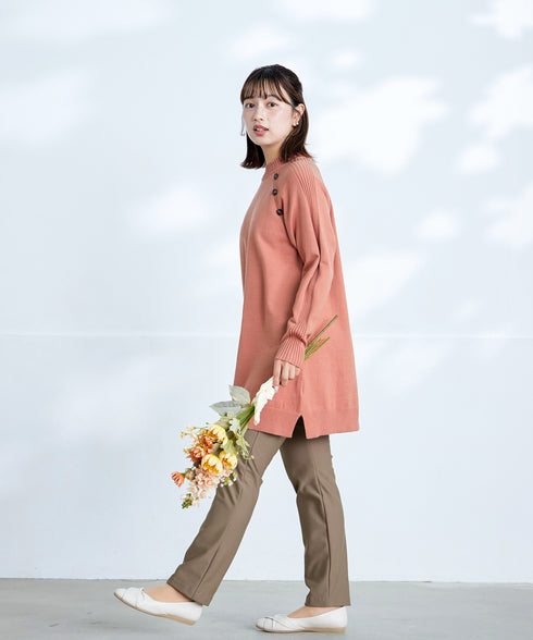 【安田美沙子さん着用・新色追加・日本製】すふれ起毛ストレートパンツ