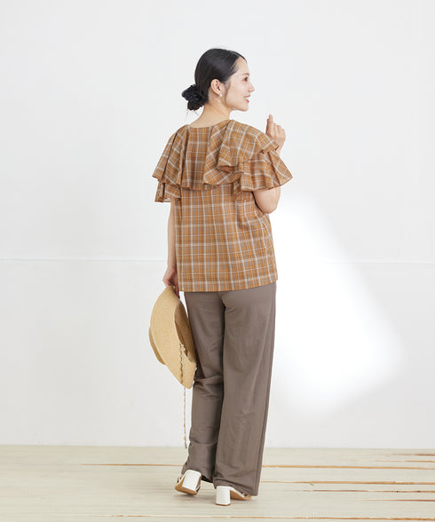 【おのののかさん着用】冷凛(ひやりん)カノコカットソーピンタックパンツ