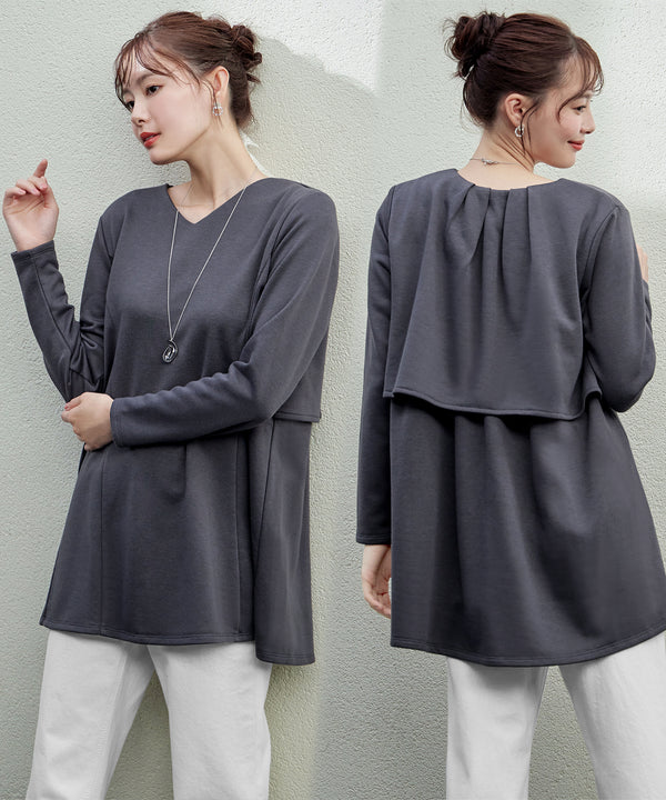 【クリアランスセール】バックフレア裏毛チュニック