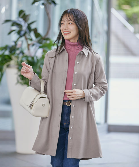 【新色追加】タートルボタンニットトップス