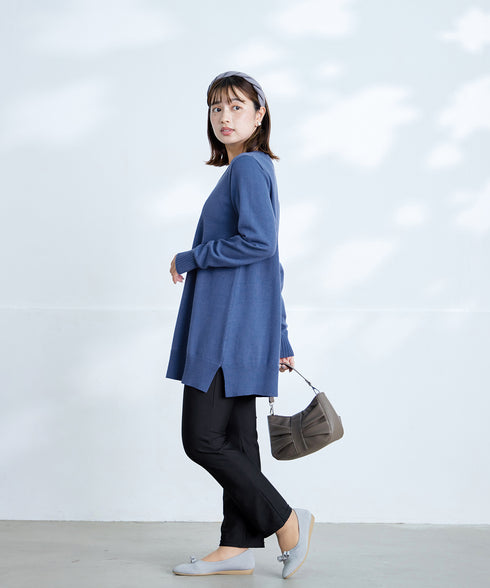 【安田美沙子さん着用 / 選べる2type】もちニットチュニック