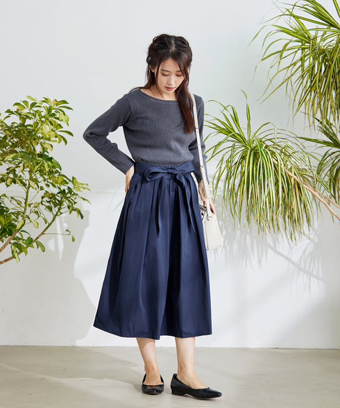 【アウトレット】タフタスカートドッキングワンピース