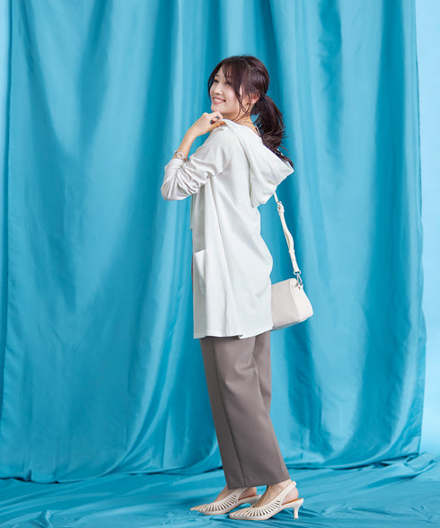 【小倉優子さん着用・UVケア・接触冷感】“やみつき”カットソーパーカーカーデ