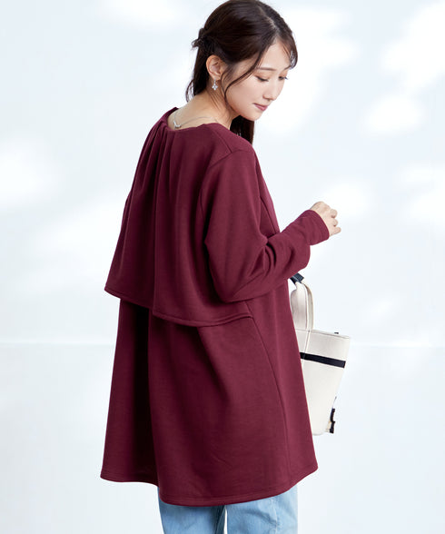 【クリアランスセール】バックフレア裏毛チュニック