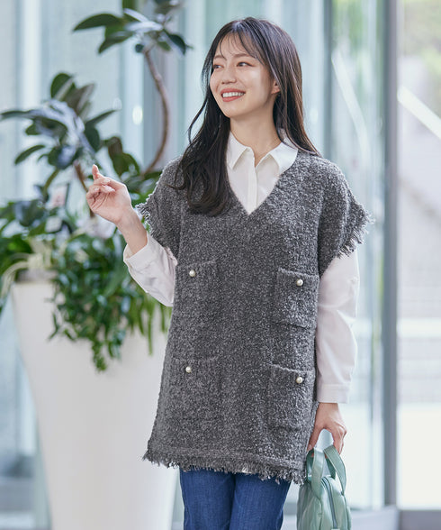 【アウトレット】フレアシャツチュニックブラウス