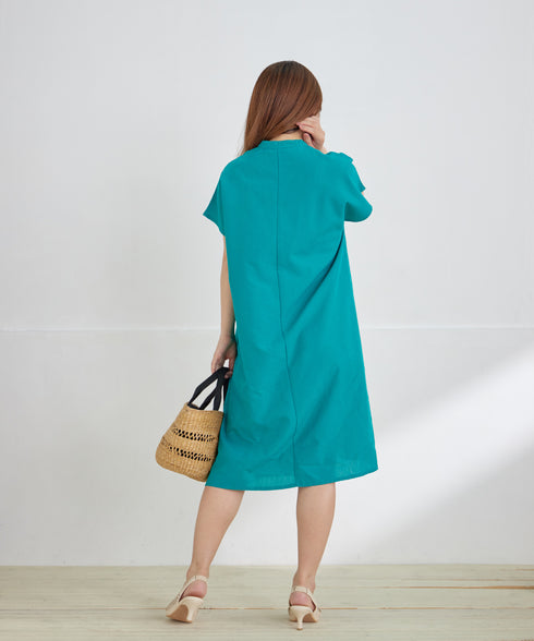 リネンミックススキッパーシャツワンピース