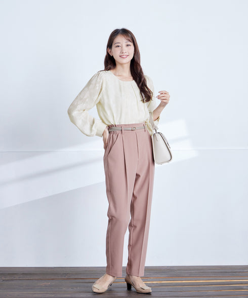 【クリアランスセール】フラワージャガードブラウス