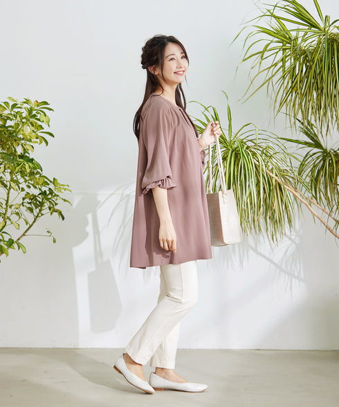 【安田美沙子さん着用・新色追加・日本製】すふれ起毛ストレートパンツ