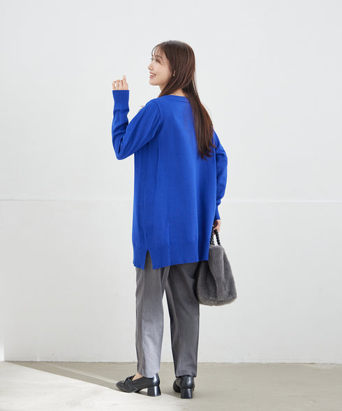 【安田美沙子さん着用 / 選べる2type】もちニットチュニック