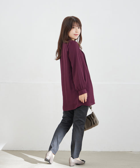 【安田美沙子さん着用】T/R両面起毛ストレッチパンツ