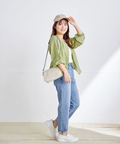 パールボタンシアーブルゾン