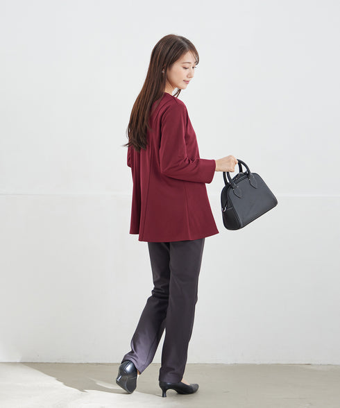 【安田美沙子さん着用・新色追加・日本製】すふれ起毛ストレートパンツ