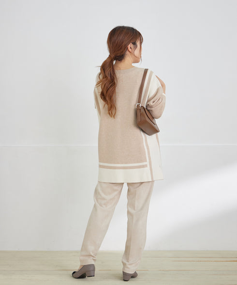 【クリアランスセール】スエードポンチテーパードパンツ