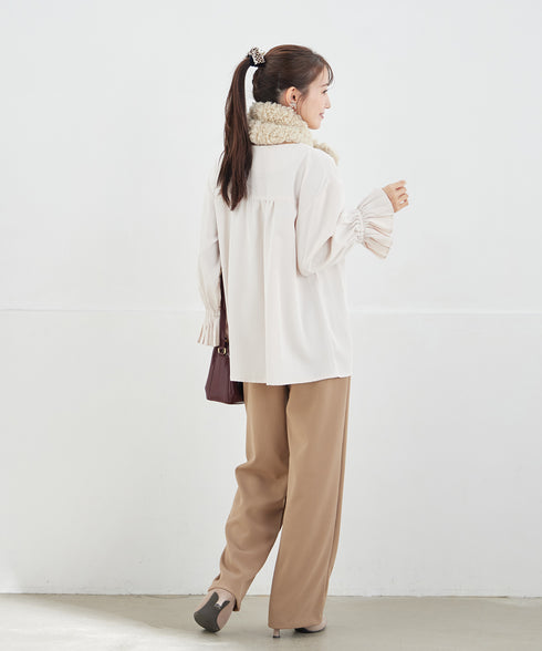 ジョーゼットニットワイドパンツ