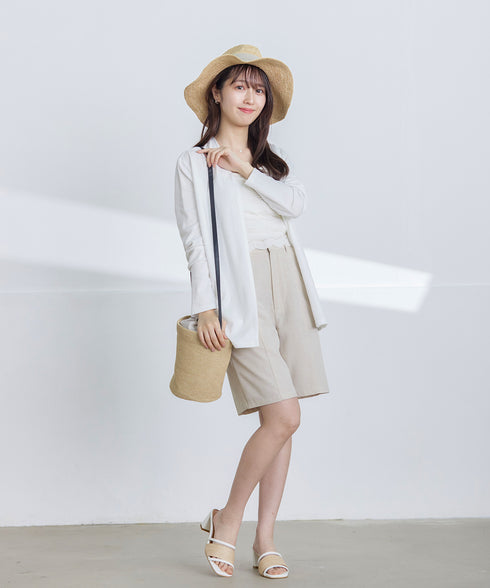 【UVケア・接触冷感】“やみつき”着ながしロングカットソーカーデ