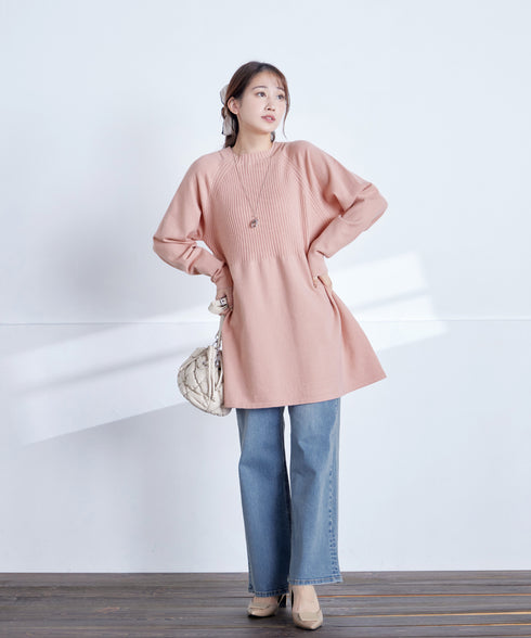 ミドルリブニットチュニック