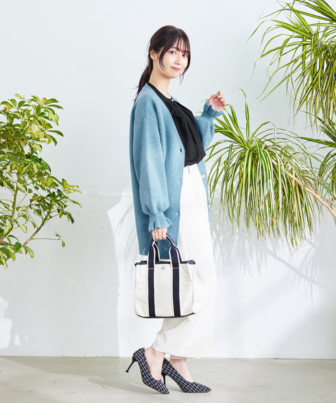 【アウトレット】袖先フリルミドル丈カーデ