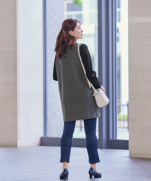 【アウトレット】タック袖コンビニットチュニック