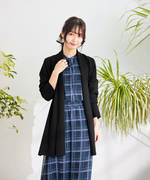 【新色追加】 ミラノリブミドル丈ニットカーディガン