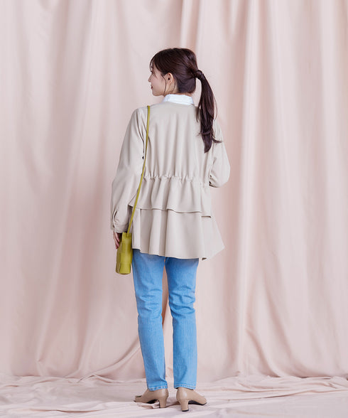 バックドロストフリルブルゾン