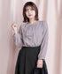 【スマート裏起毛】 ジョーゼットフリルブラウス