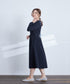 【ダブルクロス】 ナローVネックワンピース
