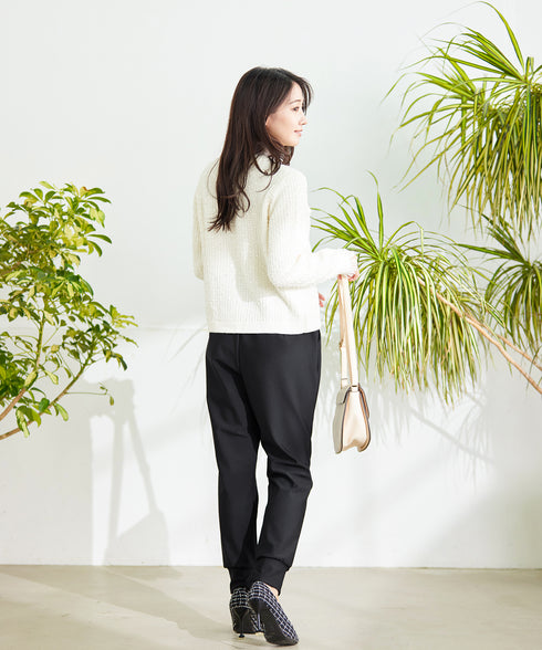 【アウトレット】ツイードニットカーディガン