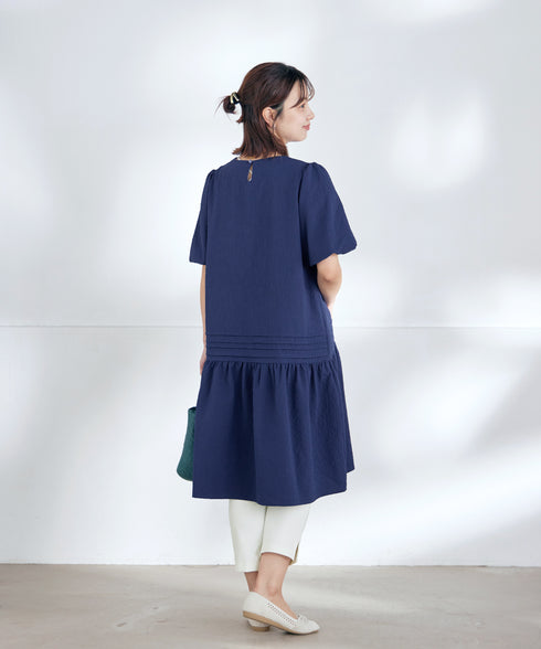 リップルピンタックワンピチュニック