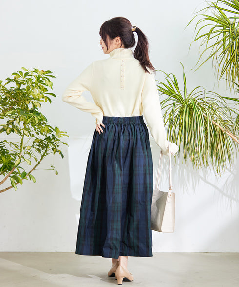 【新色追加】タートルボタンニットトップス