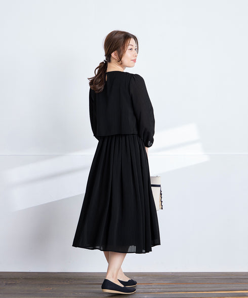 シフォンドレープワンピース