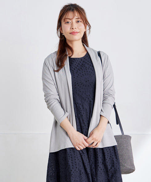 【UVケア・接触冷感】“やみつき”着ながしロングカットソーカーデ