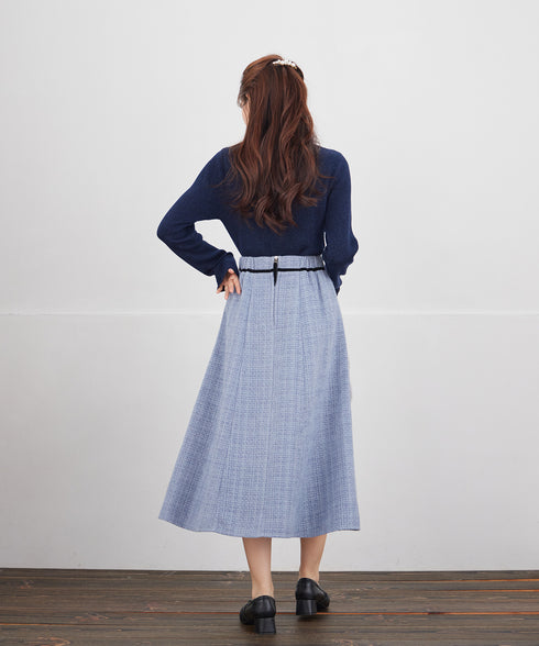 ベロアラインツイードスカート