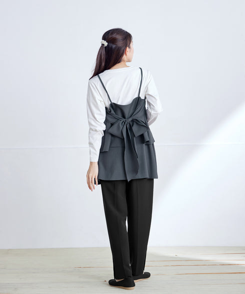 リボンキャミドッキングカットソートップス