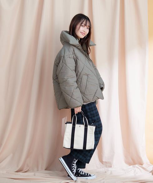 【安田美沙子さん着用】起毛チェック柄ワイドパンツ