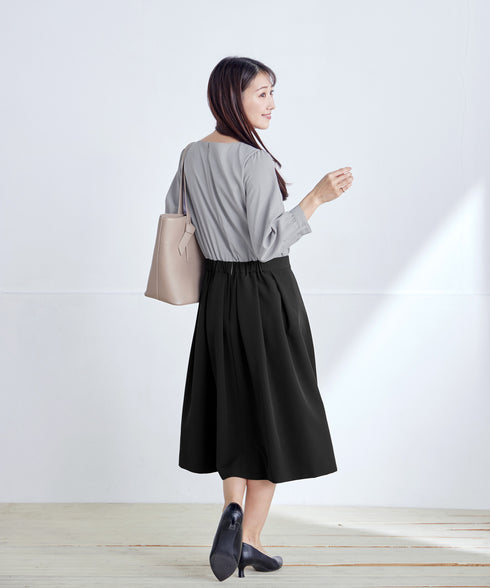 【アウトレット / ダブルクロス】シフォンドッキングワンピース