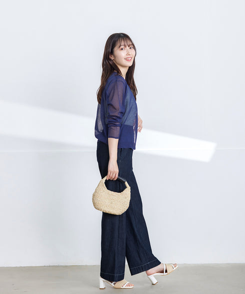 【新色追加】シアーショートカーディガン