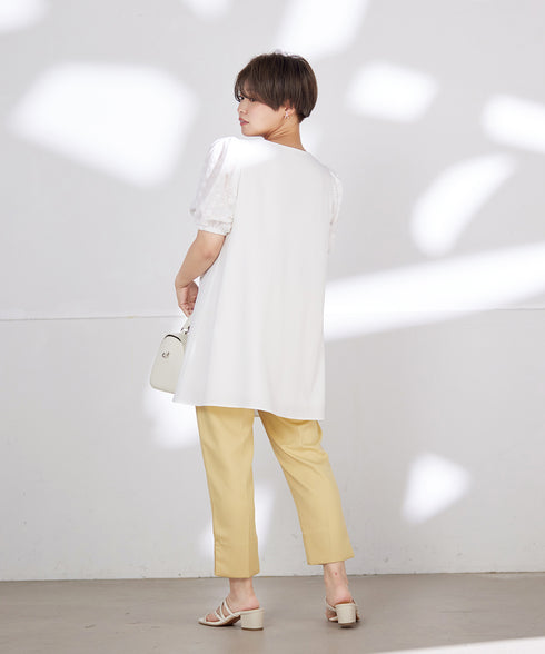 【アウトレット】スリットテーパードパンツ