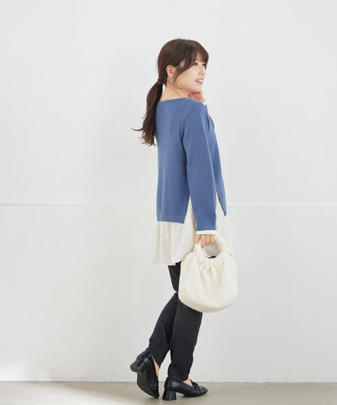 【安田美沙子さん着用】T/R両面起毛ストレッチパンツ