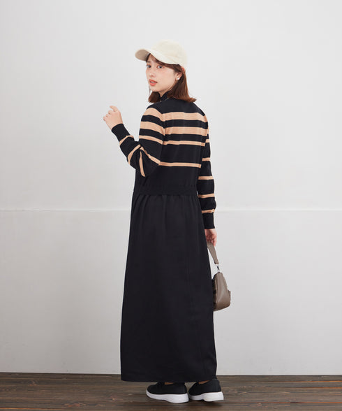 ニットドッキングワンピース