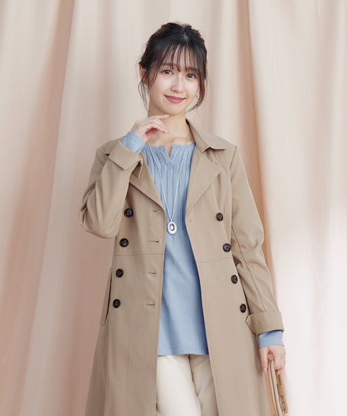 【アウトレット】リブ切り替えフレアニットトップス