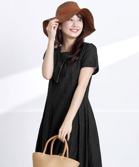 パンチングレーススカラップワンピース