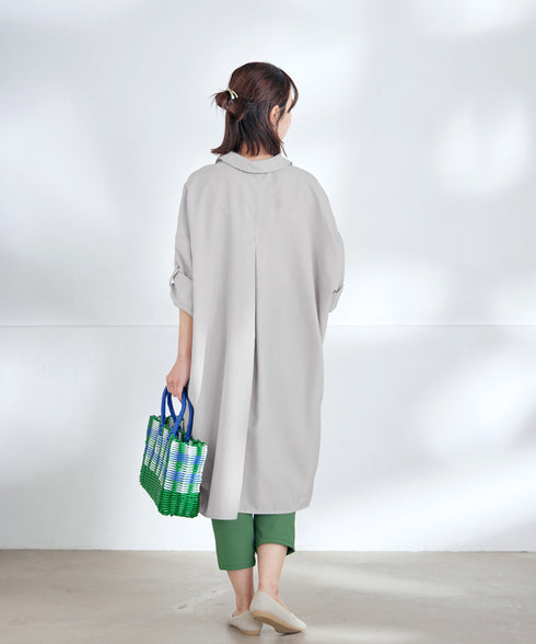 麻ライクスキッパーシャツチュニック