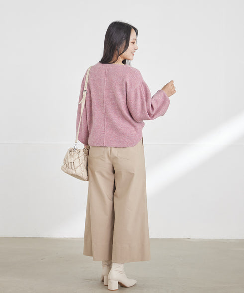 ストレッチタックワイドパンツ