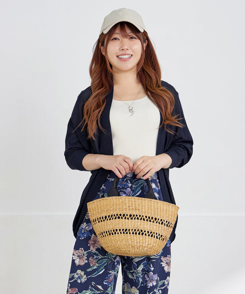 体型カバーも叶うドルマンニットカーディガン