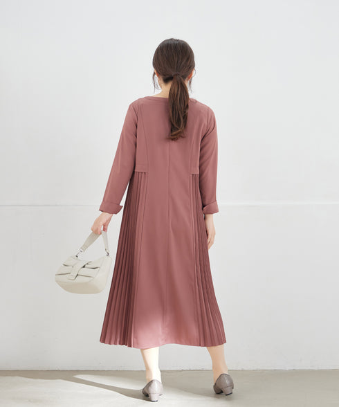 サイドプリーツワンピース