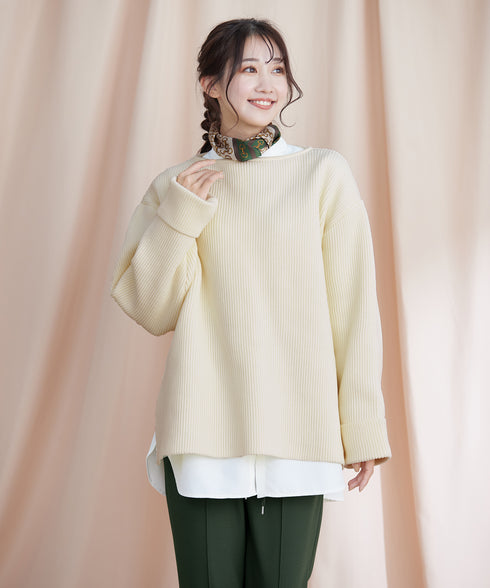 【アウトレット】軽量ワイドスリーブニット