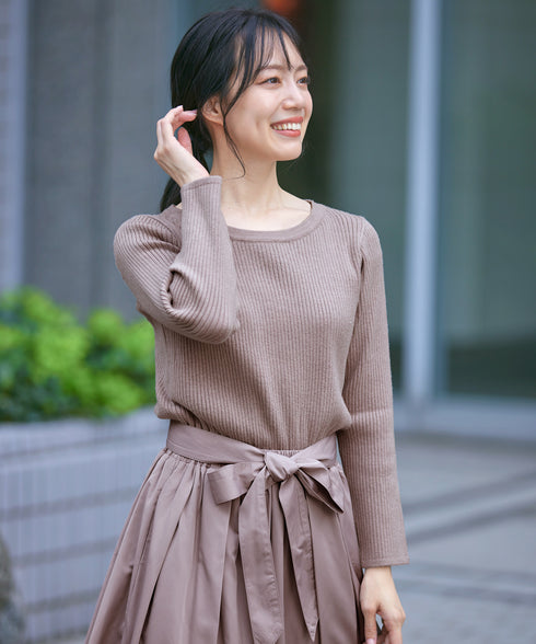 【アウトレット】タフタスカートドッキングワンピース