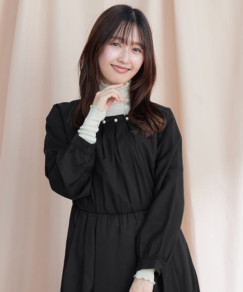 【アウトレット】タックパールワンピース